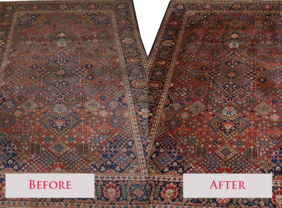 Oriental Rug Professionally Cleaned, How To Clean A Dirty Area Rug